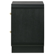 Pemberly Row Modern 2-Drawer Nightstand Bedside Table in Black