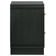 Pemberly Row Modern 2-Drawer Nightstand Bedside Table in Black