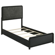 Pemberly Row 4-Piece Mid-Century Modern Twin Bedroom Set in Black