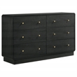 Pemberly Row 5-Piece Mid-Century Modern Full Bedroom Set in Black