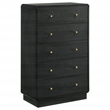 Pemberly Row 5-Piece Mid-Century Modern Twin Bedroom Set in Black