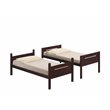 Pemberly Row Convertible Wood Twin Over Twin Bunk Bed in Espresso