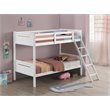Pemberly Row Convertible Wood Twin Over Twin Bunk Bed in White