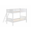 Pemberly Row Convertible Wood Twin Over Twin Bunk Bed in White