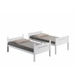 Pemberly Row Convertible Wood Twin Over Twin Bunk Bed in White