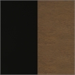 Pemberly Row Transitional Twin Over Twin Wood Bunk Bed in Black and Walnut