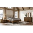 Pemberly Row 4-Piece Eastern King Wood Set in Warm Brown and Cream