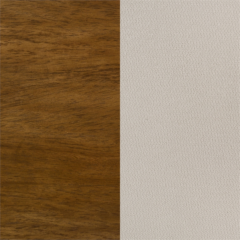 Pemberly Row 4-Piece Eastern King Wood Set in Warm Brown and Cream