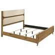 Pemberly Row 4-Piece Wood Eastern King Bedroom Set in Light Oak/Cream