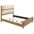 Pemberly Row 4-Piece Wood Queen Bedroom Set in Light Oak/Cream
