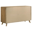 Pemberly Row 4-Piece Wood Queen Bedroom Set in Light Oak/Cream