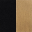 Pemberly Row Eastern King Upholstered Fabric Wingback Platform Bed in Black
