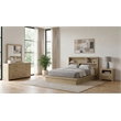 Pemberly Row 4-Piece Wood California King Bookcase Bedroom Set in Light Oak