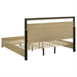 Pemberly Row 5-Piece Wood Eastern King Bedroom Set in Light Oak