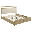 Pemberly Row 4-Piece Wood California King Bedroom Set in Light Oak
