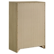 Pemberly Row 5-Piece Wood Eastern King Bookcase Bedroom Set in Light Oak