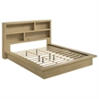 Pemberly Row 5-Piece Wood California King Bookcase Bedroom Set in Light Oak