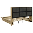 Pemberly Row 5-Piece Wood California King Bookcase Bedroom Set in Light Oak