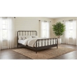 Pemberly Row All Wood Water Pipe Open Frame Queen Bed in Dark Bronze