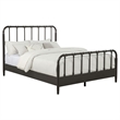 Pemberly Row All Wood Water Pipe Open Frame Queen Bed in Dark Bronze