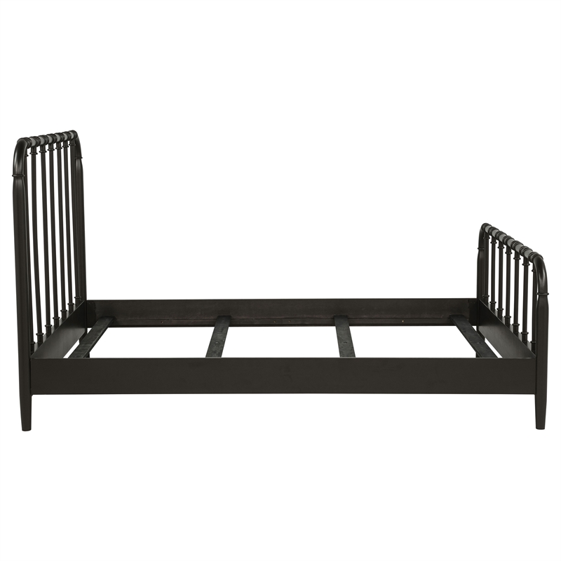 Pemberly Row All Wood Water Pipe Open Frame Queen Bed in Dark Bronze
