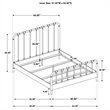 Pemberly Row All Wood Water Pipe Open Frame Queen Bed in Dark Bronze
