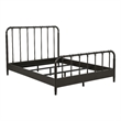 Pemberly Row All Wood Water Pipe Open Frame Queen Bed in Dark Bronze