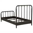 Pemberly Row All Wood Water Pipe Open Frame Twin Bed in Dark Bronze