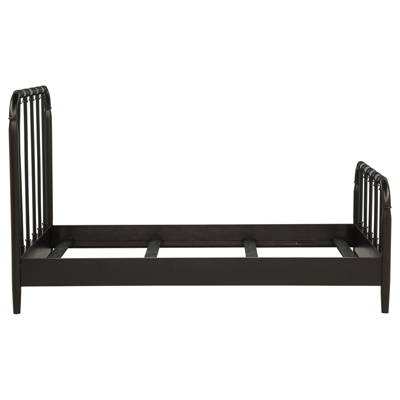 Pemberly Row All Wood Water Pipe Open Frame Twin Bed in Dark Bronze