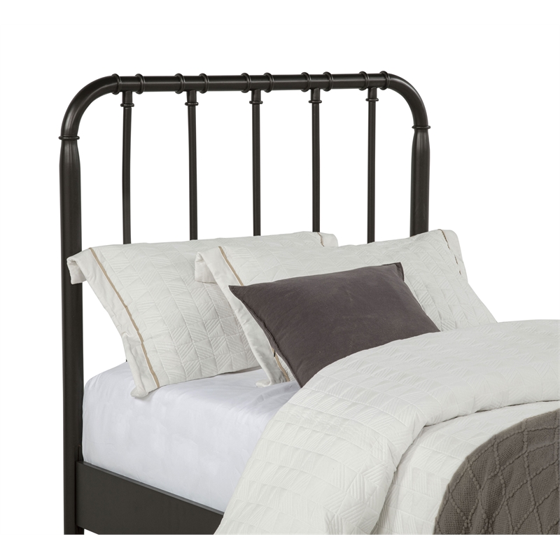 Pemberly Row All Wood Water Pipe Open Frame Twin Bed in Dark Bronze