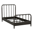 Pemberly Row All Wood Water Pipe Open Frame Twin Bed in Dark Bronze