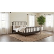 Pemberly Row All Wood Water Pipe Open Frame Eastern King Bed in Dark Bronze