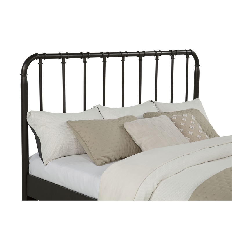 Pemberly Row All Wood Water Pipe Open Frame Eastern King Bed in Dark Bronze