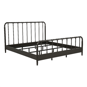 Pemberly Row All Wood Water Pipe Open Frame Eastern King Bed in Dark Bronze