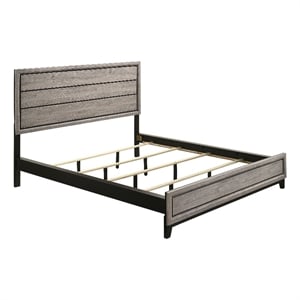 Pemberly Row 56&quot Transitional Wood California King Panel Bed in Light Taupe