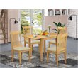 Pemberly Row 5-Piece Modern Oak Finish Dining Table Set