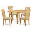 Pemberly Row 5-Piece Modern Oak Finish Dining Table Set