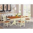 Pemberly Row 5-Piece Wood Dining Set with Butterfly Leaf in Buttermilk/Cherry