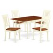 Pemberly Row 5-Piece Wood Dinette Set in Buttermilk and Cherry Finish