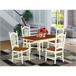 Pemberly Row 5-Piece Wood Dining Set in Buttermilk and Cherry Finish