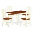 Pemberly Row 5-Piece Wood Dining Set in Buttermilk and Cherry Finish