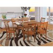 Pemberly Row 7-Piece Wood Dinette Set with Butterfly Leaf in Saddle Brown