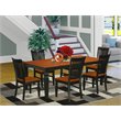 Pemberly Row 7-Piece Wood Dining Set with Black and Cherry Finish
