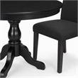 Pemberly Row 5-Piece Wood Dining Set in Wire Brush Black Finish
