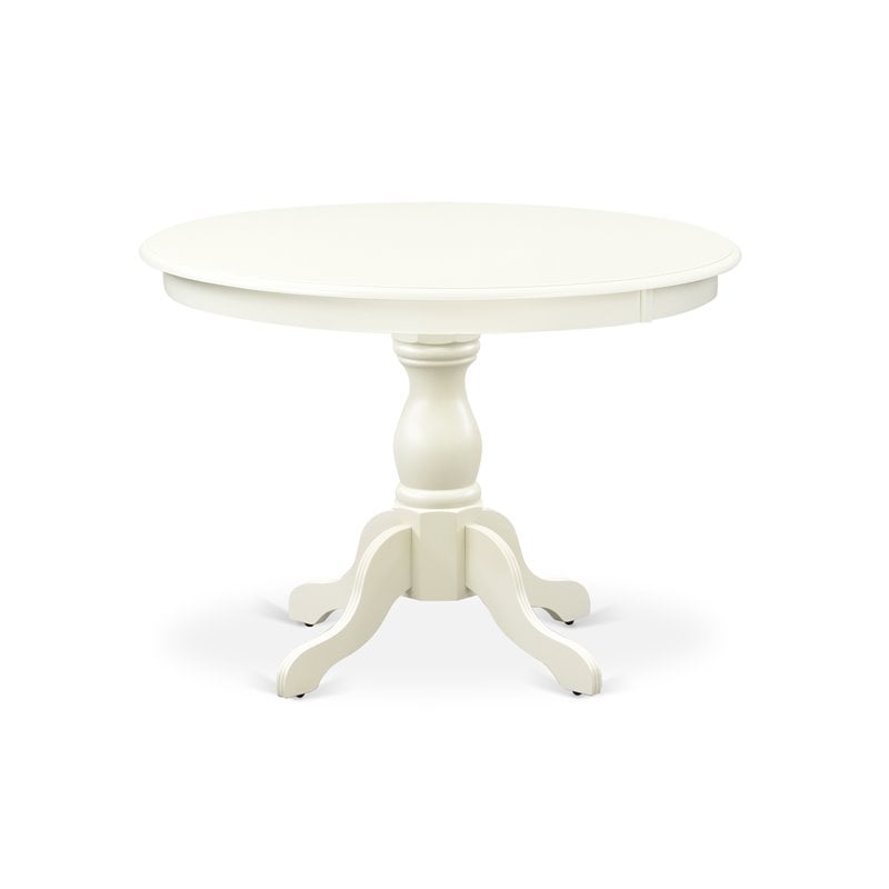 Pemberly Row 5-Piece Wood Dining Set in Linen White and Smoke Finish