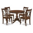 Pemberly Row 5-Piece Wood Dining Room Set in Rich Mahogany Finish