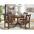 Pemberly Row 5-Piece Wood Dining Room Set in Rich Mahogany Finish