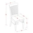Pemberly Row 5-Piece Dining Set in Black and Cherry Solid Wood