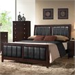 Pemberly Row Wood Eastern King Panel Bed in Cappuccino Finish