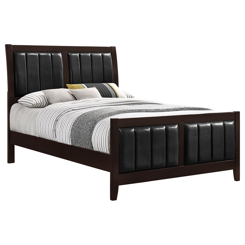 Pemberly Row Wood California King Panel Bed in Cappuccino Finish